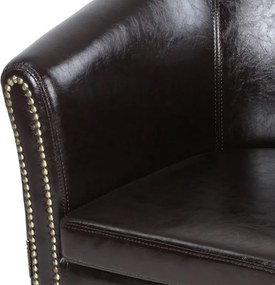 Fotoliu Chesterfield, 58 x 71 x 70 cm, maro