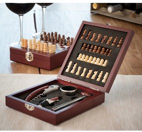 Set de sah cu 5 accesorii pentru vin