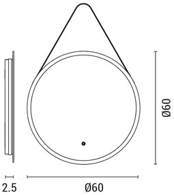 Oglindă LED încălzită retroiluminată pentru baie LED/20W/230V 4000K IP44
