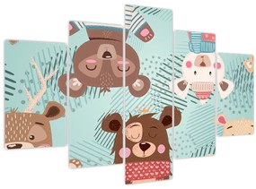 Tablou - Ursuleții veseli (150x105 cm)