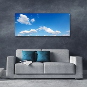 Tablou pe panza canvas Sky Peisaj Albastru Alb