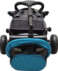 Tricicleta pliabila cu copertina Baby Care™ Folding Trike, Roti din spuma cauciucata EVA, Pedale si maner pentru parinti, Scaun reversibil cu rotire