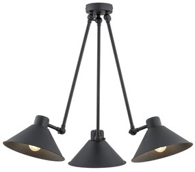 Lustra de tavan reglabila design retro ALTEA 3 negru