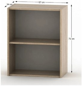 Bibliotecă TEMPO ASISTENT 010, stejar sonoma