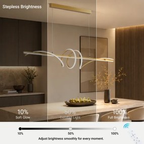 BRILAGI - Lustru LED dimabil pe cablu SIGNATURE LED/50W/230V 120 cm auriu + telecomandă