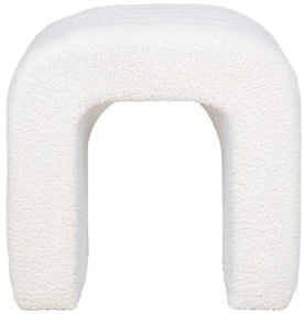 Colma puf, pluș, alb, 41x36,5 cm