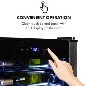 Vinomatica, răcitor de vin, 95l, control tactil, 85W, 4-18°C, negru