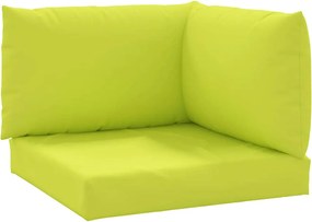 vidaXL Perne pentru canapea din paleți, 3 buc., verde aprins, textil