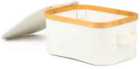 Cutie de depozitare G21 24 x 30 x 15 cm, dinbambus cu capac, bej