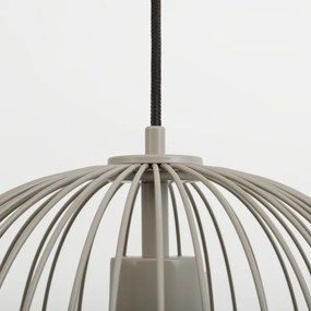 Lustră suspendată pe cablu OVELLA 1xE27/15W/230V Ø 34 cm bej