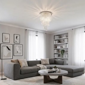 Lustră de cristal aplicată Ideal Lux CARLTON 12xE14/40W/230V crom