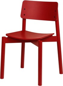 Scaun de dining roșu stivuibil Wem – noo.ma