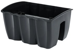Jardinieră de balcon, pe balustradă, Gri închis  12 l, 12 l
