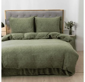 Lenjerie de pat microplus GRENA verde Dimensiune lenjerie de pat: 2 buc 70 x 90 cm | 200 x 220 cm