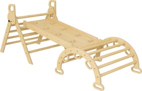 AIYAPLAY 5 în 1 Triunghi arcul de cățărare copii cu triunghi de escaladă, rampă de escaladă reversibilă, bascula | Aosom Romania