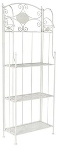 Etajera Khora din metal alb 61x163 cm