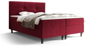 Pat matrimonial Boxspring 140 cm Lumba (bordo) ( cu saltea și sp. depozitare). 1046673