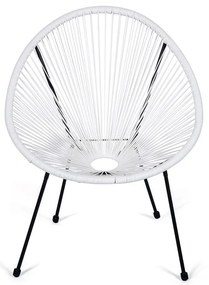 Fotoliu de grădină din ratan artificial Bonami Selection Avocado, alb