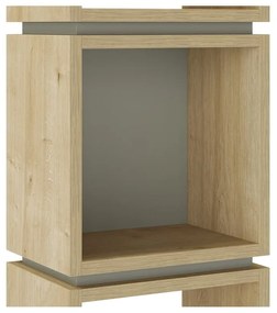 Bibliotecă verde/în culoare naturală cu aspect de lemn de stejar 32x167 cm Lofty – Marckeric