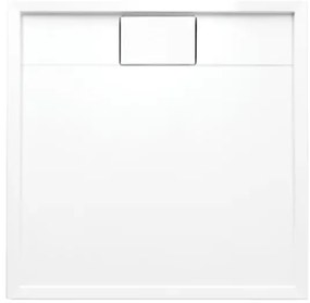 Cadita dus patrata din acril Omnires Brooklyn alb 90x90 cm