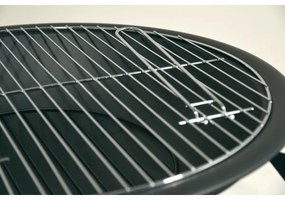 Vatră portabilă pe lemn cu grătar 48 cm