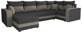 Colțar în formă de U Harmony Long (Gri închis + Negru) (D). 1062044