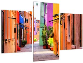 Tablou cu străduță colorata italiană (90x60 cm)