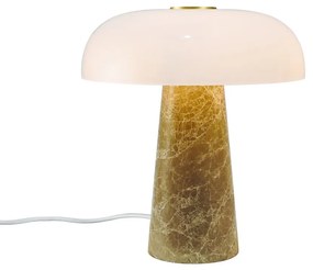 Veioza Design Nordic Minimalist, Marmura, Sticla, Glossy Mini bej