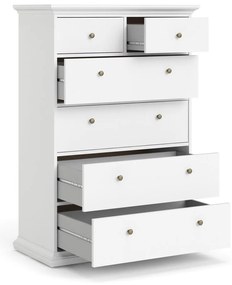 Comodă albă înaltă 96x140 cm Paris – Tvilum