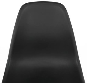 Scaun de bar, negru, plastic/lemn, CARBRY NEW