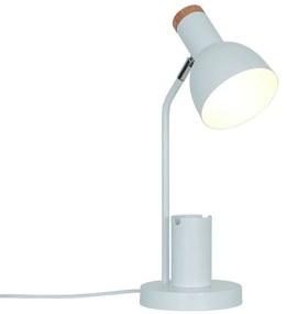Lampa de birou camera copii cu suport telefon si pixuri, Devone alb