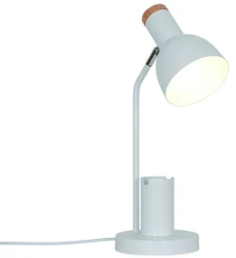 Lampa de birou camera copii cu suport telefon si pixuri, Devone alb