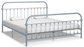 vidaXL Cadru de pat, gri, 180 x 200 cm, metal