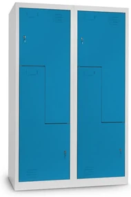 Dulap metalic Z, 120 x 50 x 180 cm, încuietoare cu cilindru, albastru - ral 5012
