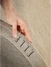 Covor bej țesut manual rotund din lână ø 200 cm Puristic Knots – Elle Decoration