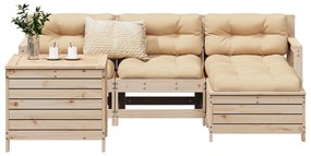 3250504 vidaXL Set canapea de grădină, 5 piese, lemn masiv de pin