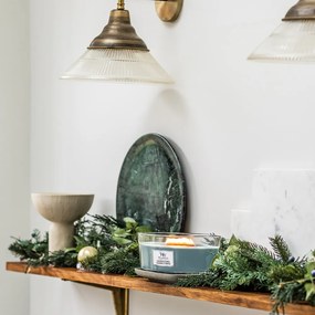 Lumânare parfumată WoodWick Evergreen Cashmere, 453 g