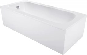 Mexen Vega cada dreptunghiulară 170 x 70 cm cu panou, albă - 55011707000X