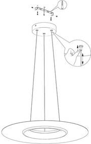 Lustră LED RGB dimabilă pe cablu Eglo 99125 COMPO ROSSO-C LED/16W/230V