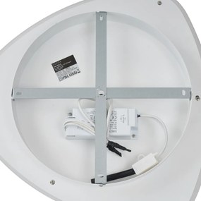 Plafonieră de design albă cu formă organică gri închis, incl. LED cu intensitate reglabilă - Taylor