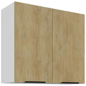 Dulap superior de bucătărie Carminia 80 G-72 2F (stejar cremona + alb). 1128056