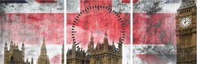 Tablou - Londra (cu ceas) (90x30 cm)