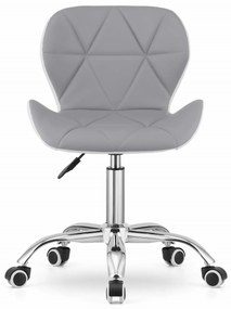 OFERTA Scaun de birou alb-gri AVOLA din piele ecologica clasa II