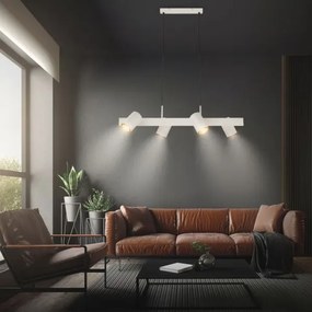 Briloner 4058044 - Candelabru suspendat pe cablu ERA 4xGU10/10W/230V, crem