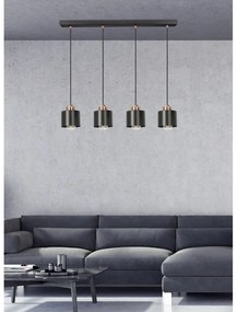 Lustră neagră din metal 12x75 cm Olena – Candellux Lighting