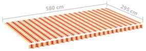 Panza de rezerva copertina, galben si portocaliu, 6x3 m yellow and orange, 600 x 300 cm