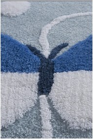 Set 3 covoare de baie Mari Blue, alb - albastru
