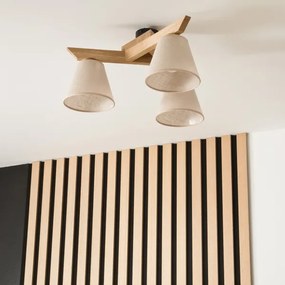 Lustr ANTONIO 3xE14/40W/230V, montaj plafon, stejar