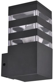 Aplică de perete LED RGBW reglabilă de exterior TEKSAS 1xE27/12W/230V IP44 antracit