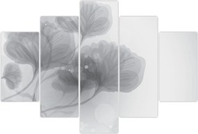 Tablou - Flori în nuanțe gri (150x105 cm)